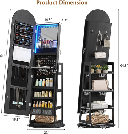 stand up jewelry cabinet