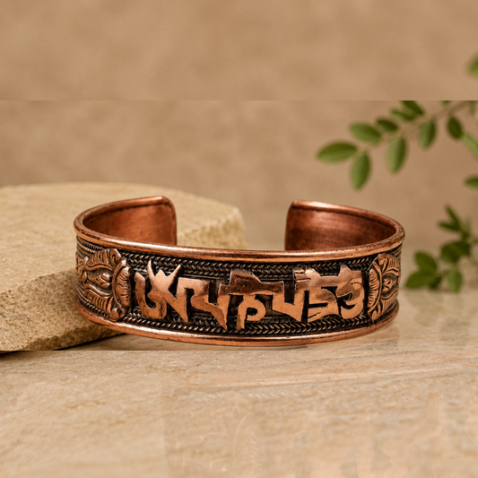 Tibetan Healing Copper Bracelet - Mantra