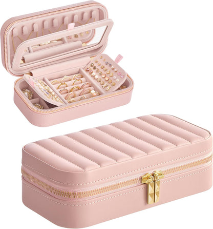 Travel Jewelry Box Organizer with Mirror