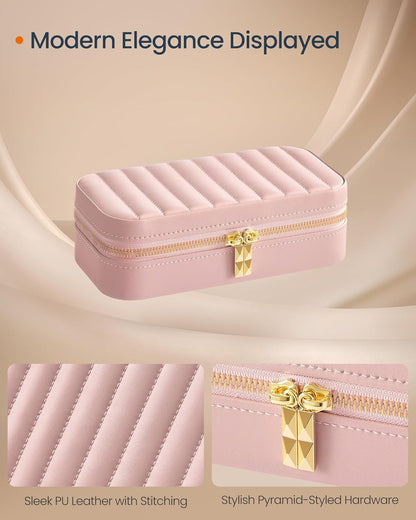 Travel Jewelry Box Organizer with Mirror