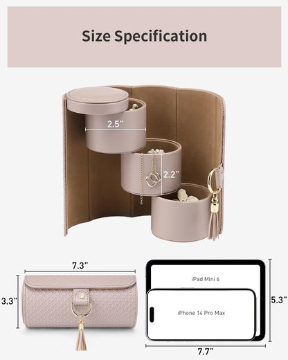 Luxury Travel Jewelry Case for Women Girls