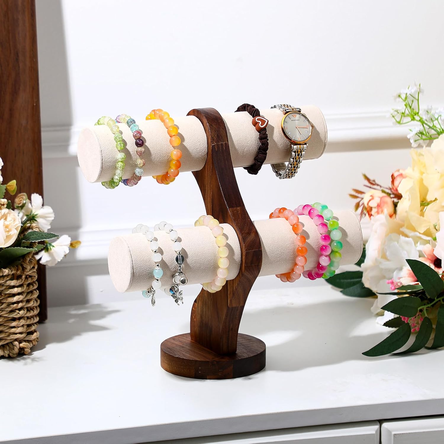 Wooden Watch Stand Organizer