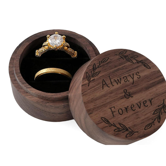 Handcrafted Wooden Ring Box for Weddings