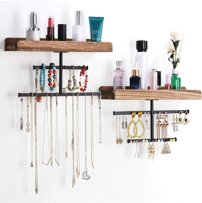 wooden wall jewelry hanger